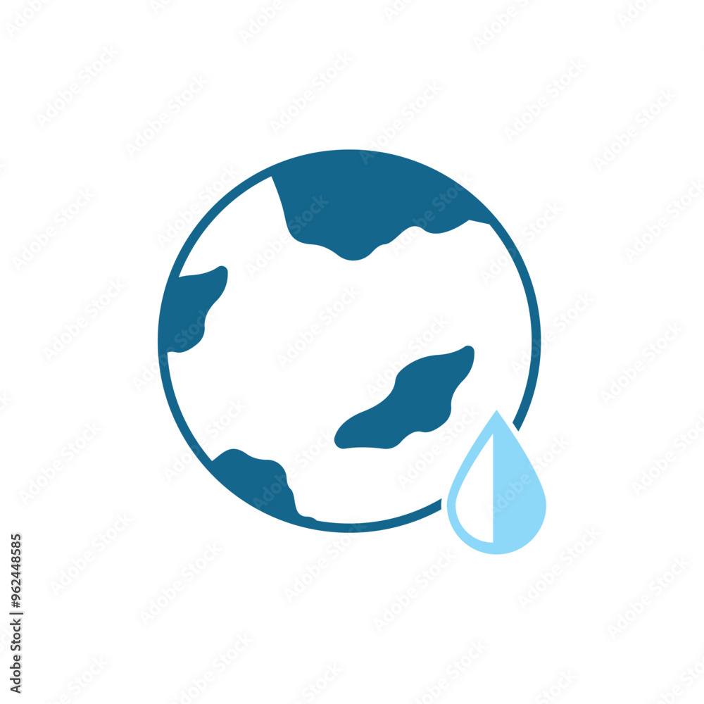 Water drop and earth Water drop and earth
