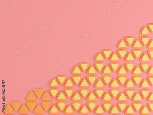 Fresh fruit abstract background, summer concept. Digital 3D rendering.