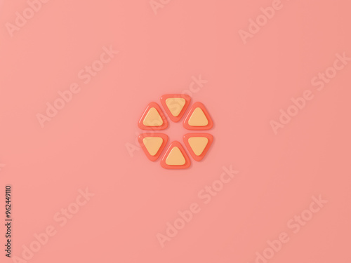 Fresh fruit abstract background, summer concept. Digital 3D rendering.