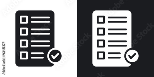 Guidelines solid vector icon set in black and white color.