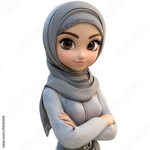 Radiant Confidence of a :muslim Woman wearing Hijab. photo