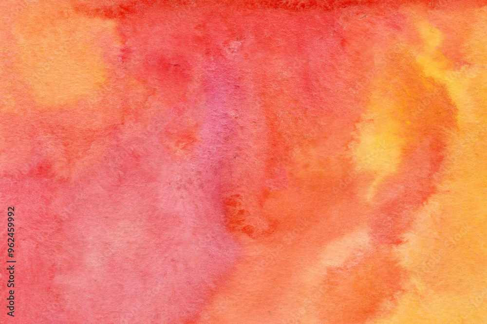Obraz premium pink red yellow watercolor paper background texture