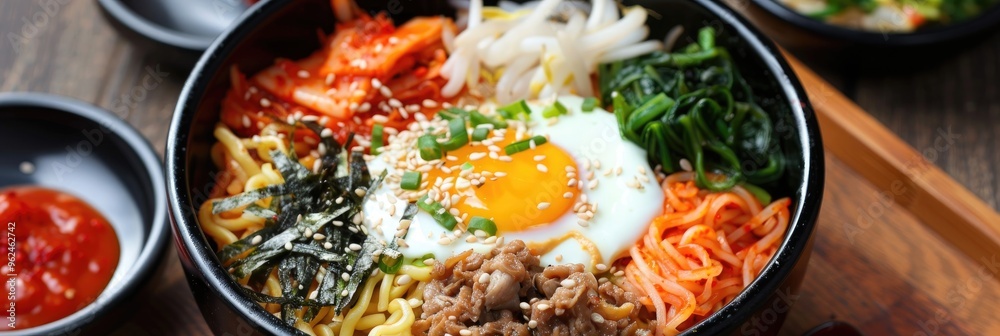 Korean Noodles in a Traditional Lunchbox Korean Noodles in a Traditional Lunchbox
