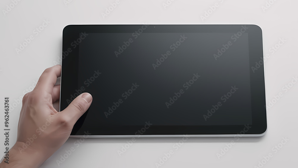 Tablet on a White Table Tablet on a White Table