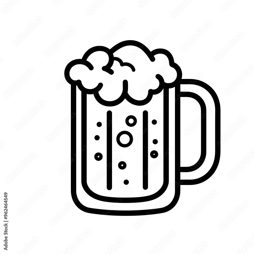 A stylish vector design featuring a beer mug topped with foam, symbolizing festive beer holidays and social gatherings, emphasizing fun and relaxation A stylish vector design featuring a beer mug topped with foam, symbolizing festive beer holidays and social gatherings, emphasizing fun and relaxation
