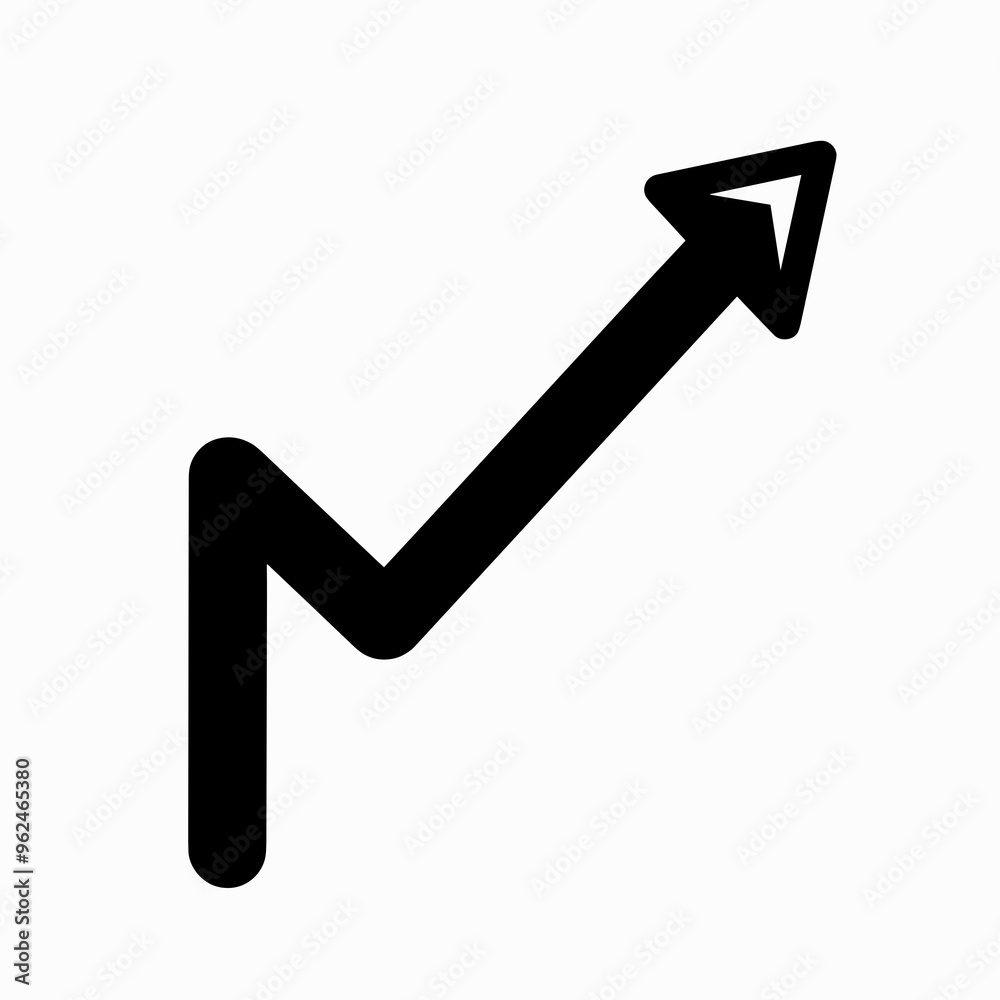 A simple line interface showcases a trend arrow pointing upward, symbolizing growth and progress in various analytical contexts and business metrics A simple line interface showcases a trend arrow pointing upward, symbolizing growth and progress in various analytical contexts and business metrics