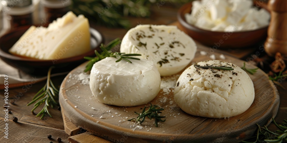 Selection of cheeses including ball cheese, milk drop cheese, and auger cheese.