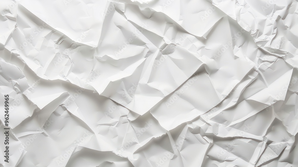 Abstract Crumpled White Paper Texture Abstract Crumpled White Paper Texture