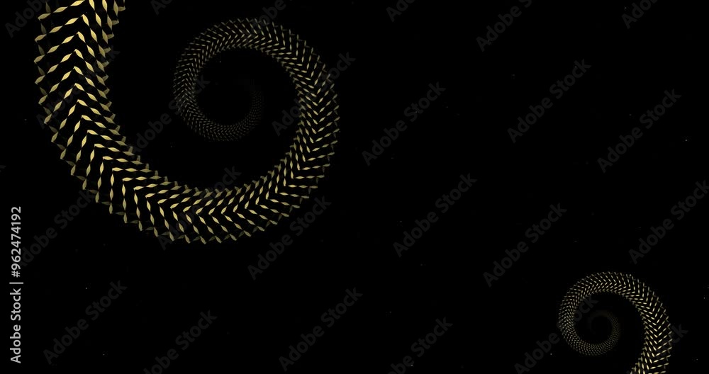 golden swirl pattern motion on black background golden swirl pattern motion on black background