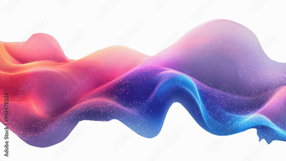 A colorful wave with a blue and red stripe A colorful wave with a blue and red stripe