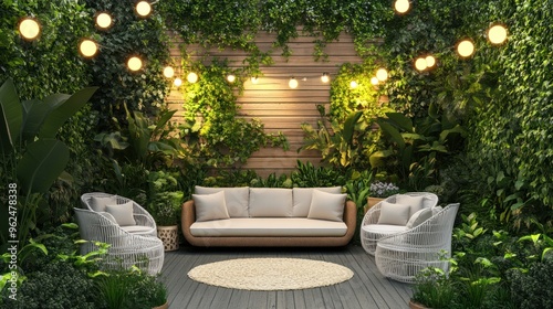 Relaxing Patio with Greenery