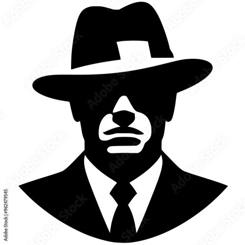 Mafia portrait silhouette