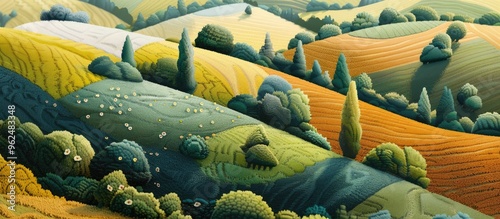Aerial View Of Fields And Meadows During A Summer Day