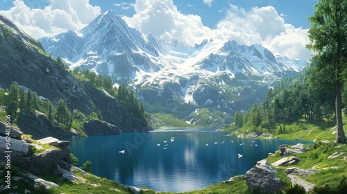 Serene Mountain Lake