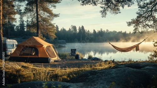 Camping by the Lake