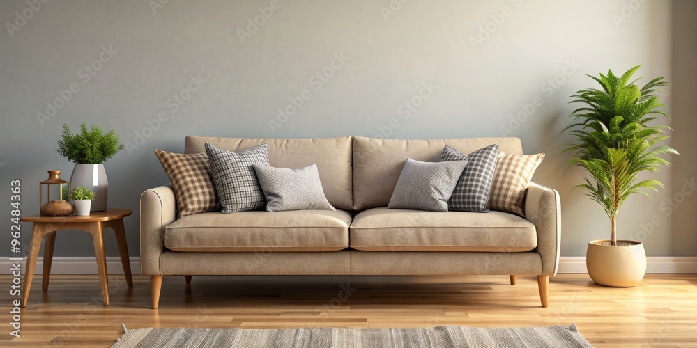Comfortable couch in a cozy living room setting, sofa, furniture, home decor, relaxation, interior design, cozy, living room Comfortable couch in a cozy living room setting, sofa, furniture, home decor, relaxation, interior design, cozy, living room