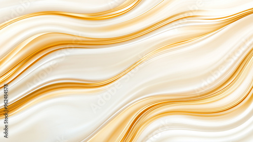 Elegant Gold and Cream Flowing Abstract Waves background in marble texture. cream marble textures interlaced with shimmering gold veins. luxury wall paper, backdrop. 
