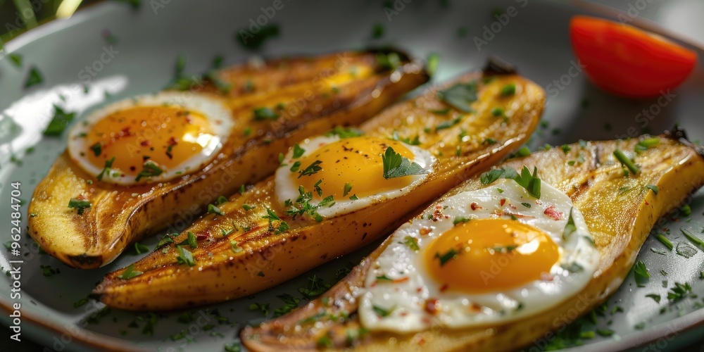 Prepared Plantains and Eggs Prepared Plantains and Eggs