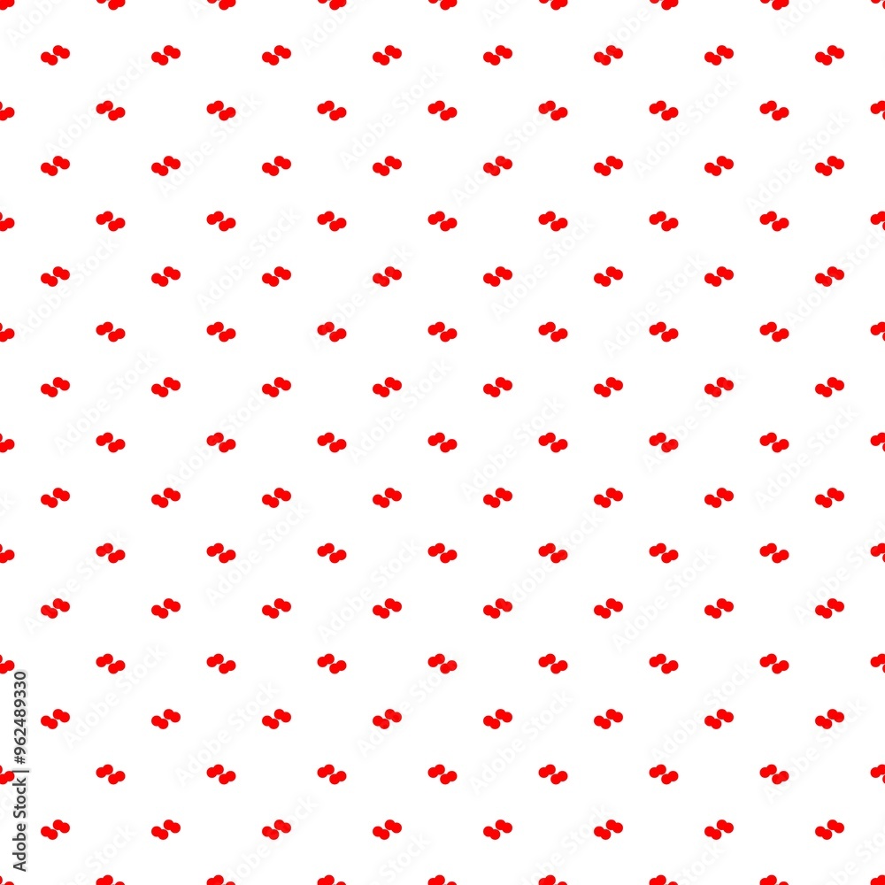 Seamless pattern red dot on white 