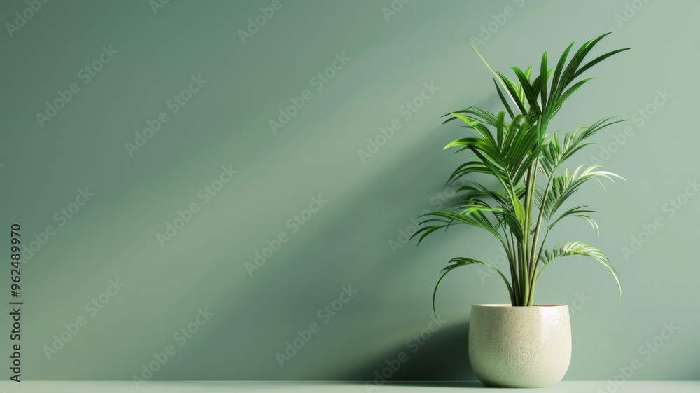 green pots for room decoration, combining modern design and nature-inspired elements. AI generative. green pots for room decoration, combining modern design and nature-inspired elements. AI generative.