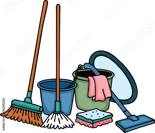 A tool for cleaning the house Vector 