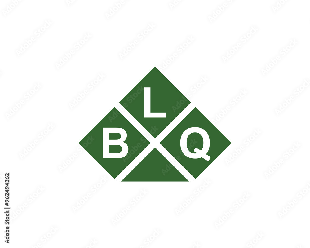 Fototapeta premium BLQ logo design vector template. BLQ