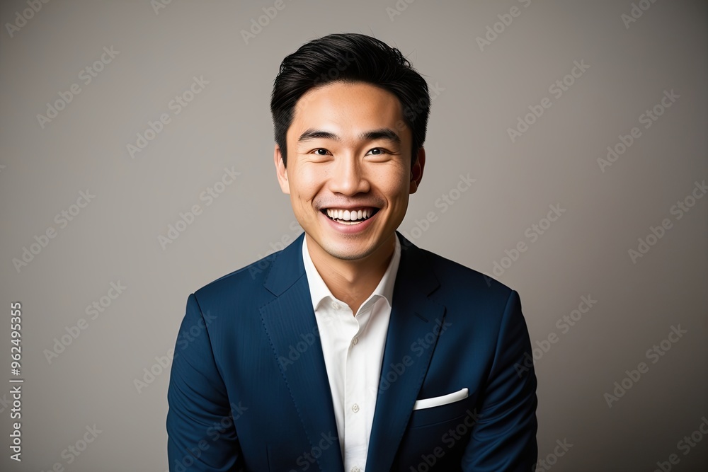 Engaging Portrait of a Charismatic Young Asian Man Smiling Brightly Engaging Portrait of a Charismatic Young Asian Man Smiling Brightly