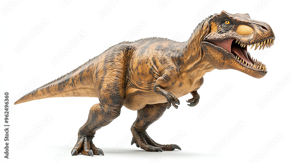 Obraz premium tyrannosaurus rex dinosaur isolated on white background