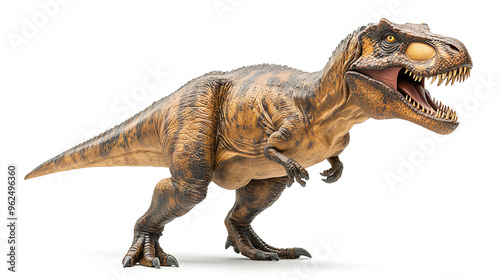 tyrannosaurus rex dinosaur isolated on white background