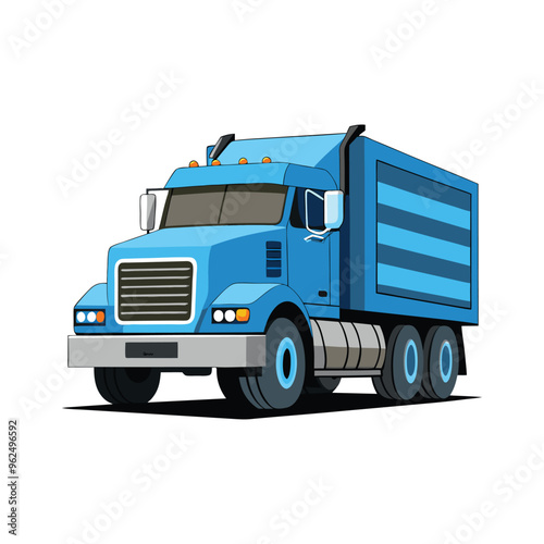 vector a large truck on white background