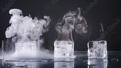 Ice Cubes Melting and Sublimation: A Study in Contrast