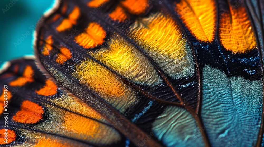 This close-up captures the vivid colors and textures of a butterfly's wing, highlighting the intricate and beautiful designs that nature has to offer. Perfect for nature enthusiasts and photographers. This close-up captures the vivid colors and textures of a butterfly's wing, highlighting the intricate and beautiful designs that nature has to offer. Perfect for nature enthusiasts and photographers.