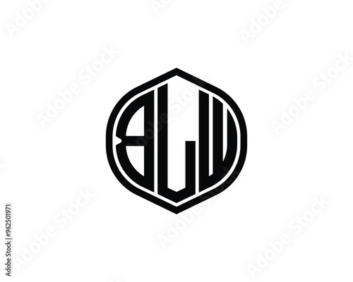 BLW logo design vector template. BLW