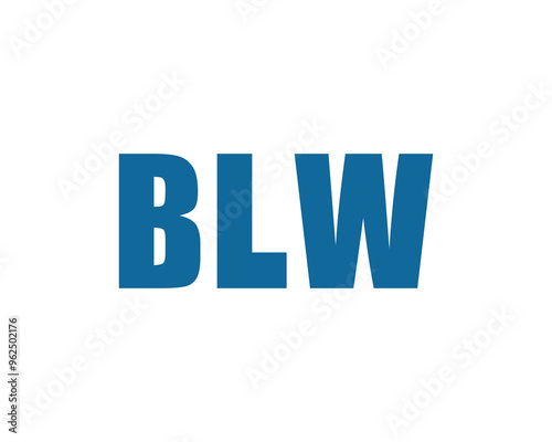 BLW logo design vector template. BLW