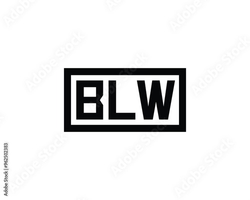 BLW logo design vector template. BLW