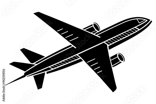 plane silhouette vector illustration