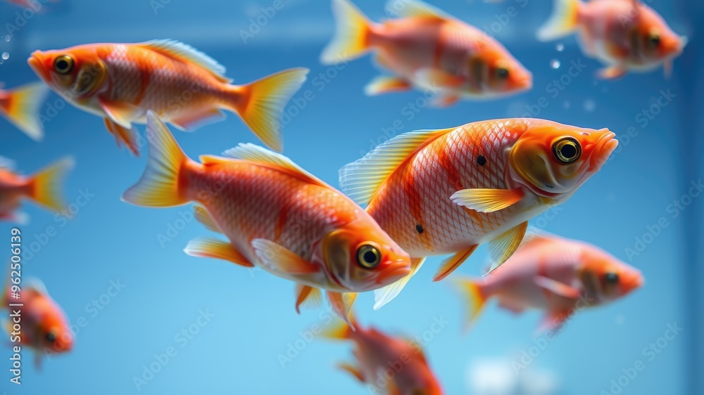 Naklejka premium Fish images, fish in the aquarium, Lots of colorful fishes swimming in the water