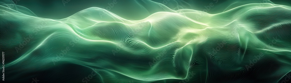 Dynamic green lines in an organic, fluid pattern, with soft curves and subtle depth, creating a captivating and smooth wallpaper background Dynamic green lines in an organic, fluid pattern, with soft curves and subtle depth, creating a captivating and smooth wallpaper background
