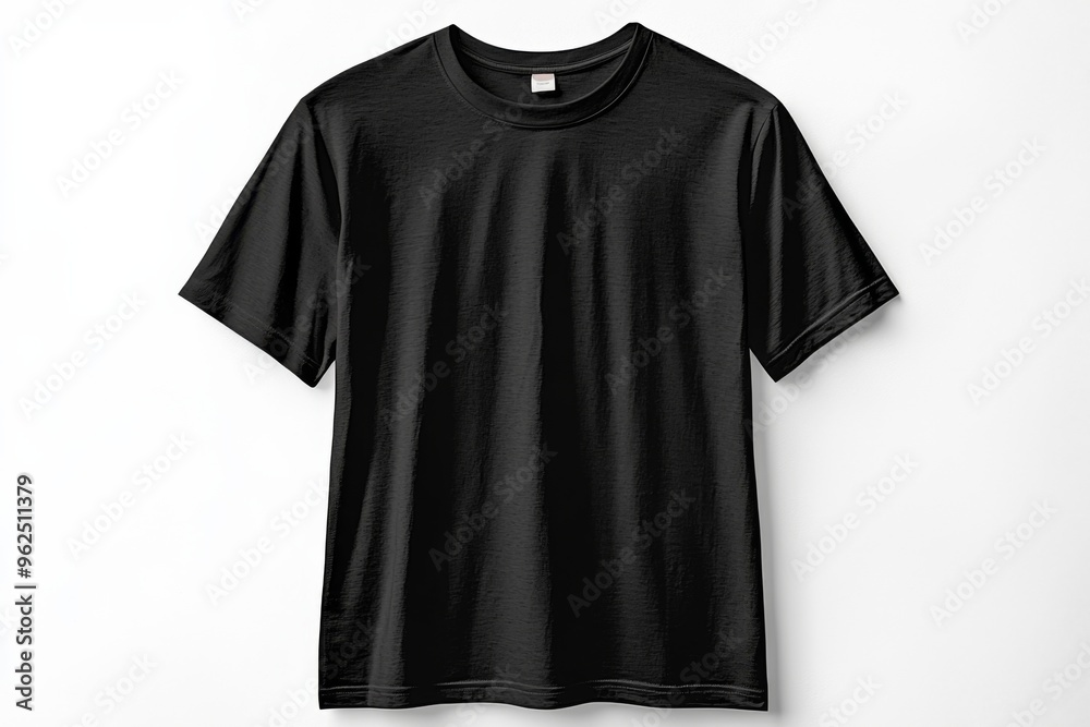 Black Tshirt Mockup Front and Back Isolated created with Generative AI Black Tshirt Mockup Front and Back Isolated created with Generative AI