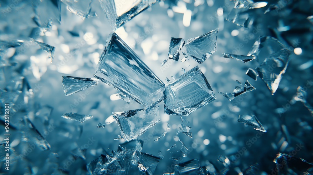 Shattered Glass Fragments Abstract Background