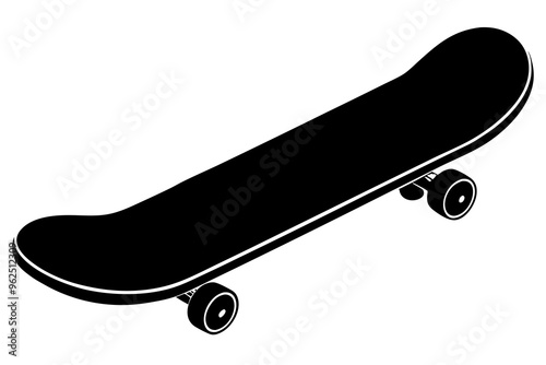 skateboard silhouette vector illustration