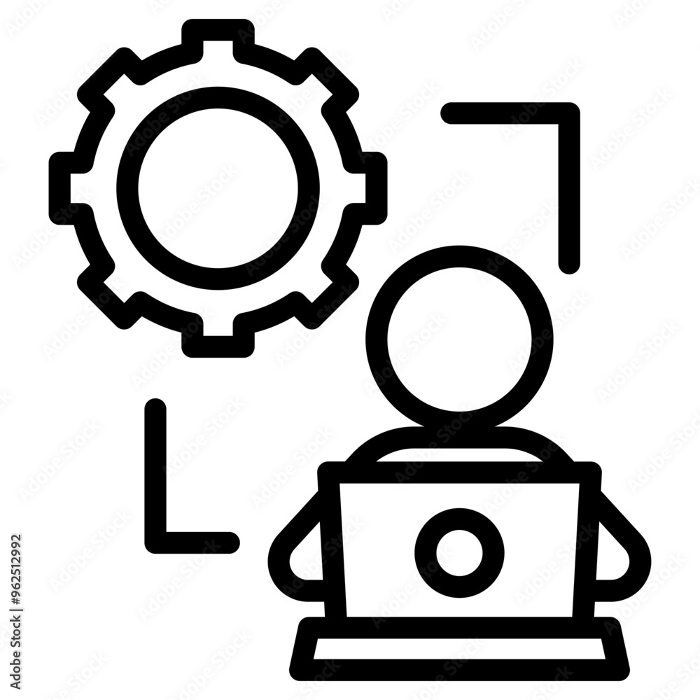 Fototapeta premium Work from home icon