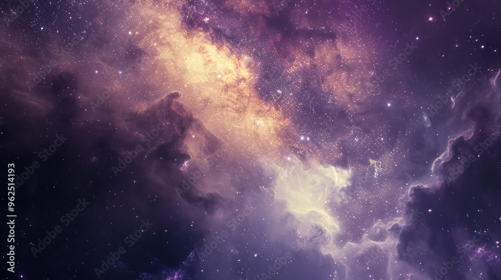 Fototapeta premium Cosmic Nebula with Stars and Dust Clouds