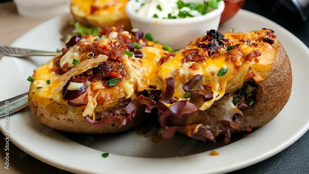 Savory Loaded Baked Potatoes Ready to Enjoy