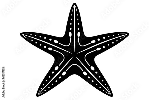 starfish silhouette vector illustration