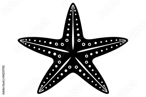 starfish silhouette vector illustration