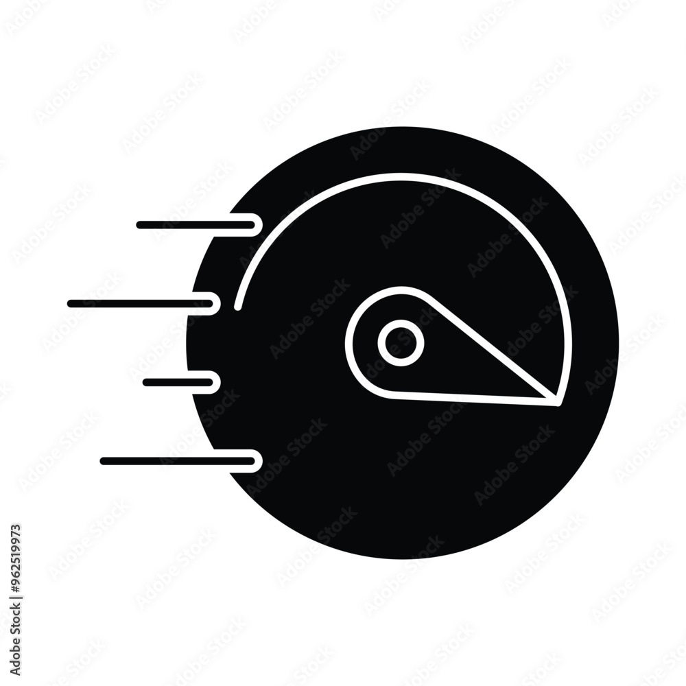 Top speed icon solid vector design in trendy style Top speed icon solid vector design in trendy style