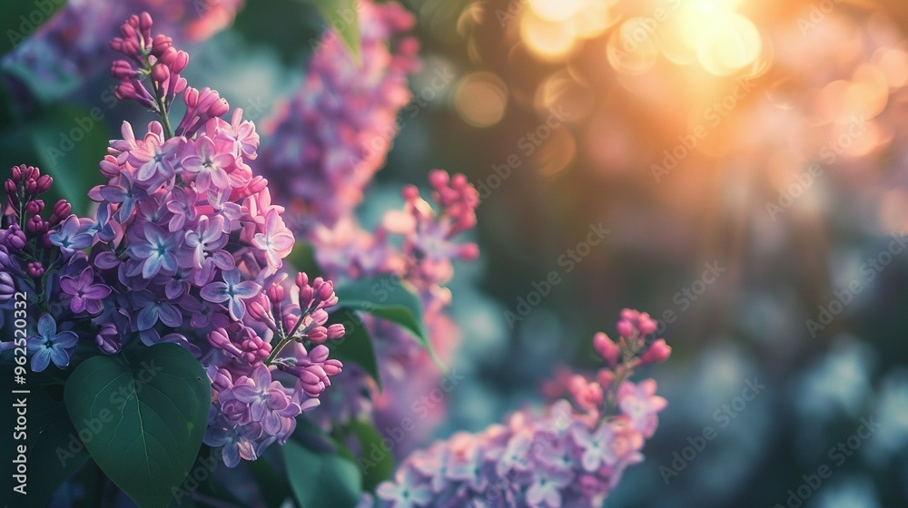 Abundant Copy Space Image: Beautiful Blooming Lilac Bush Outdoors Abundant Copy Space Image: Beautiful Blooming Lilac Bush Outdoors