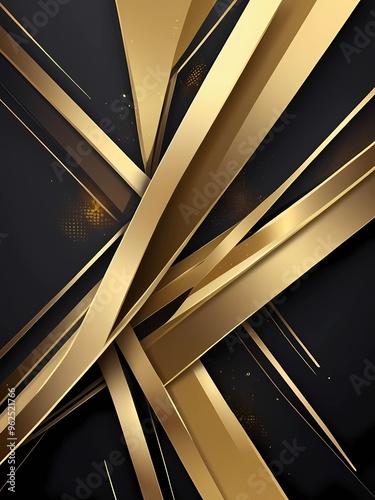 Abstract gold luxury cyber slash geometric layer overlap design modern futuristic technology background