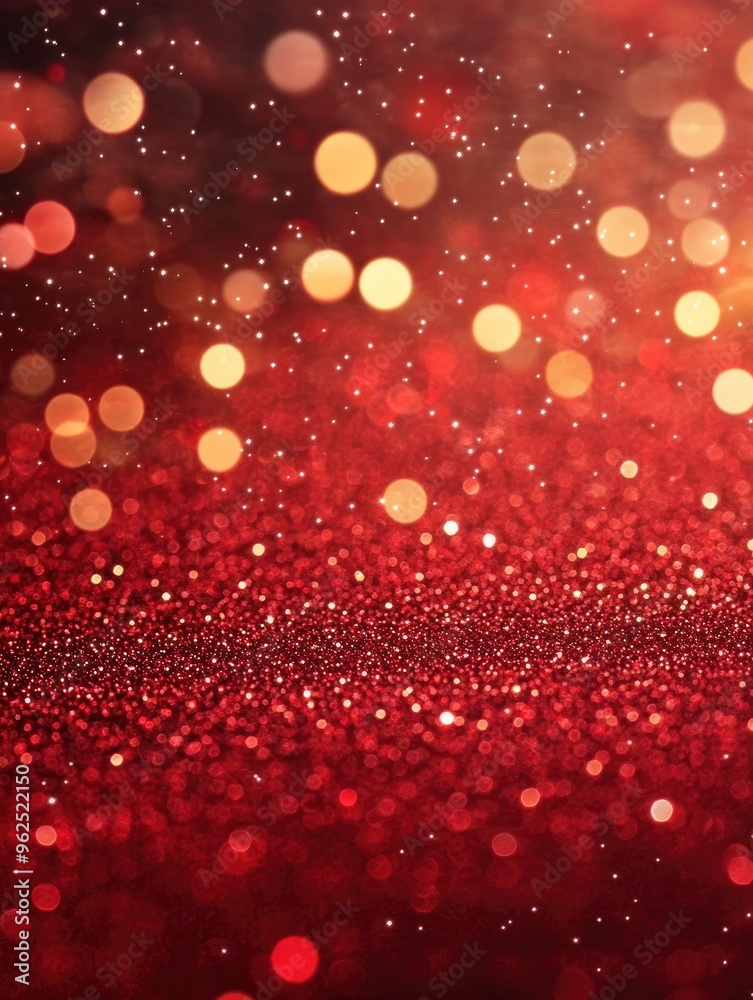 Christmas background red holiday abstract light bokeh and glitter with generative ai Christmas background red holiday abstract light bokeh and glitter with generative ai